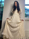 1970s Gina Fratini Cream Silk and Lace Wedding Dress