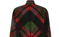 1970s Givenchy Novelle Boutique Red and Green Plaid Blouse