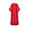 1970s Guy Laroche Couture Coral Red Feather Dress