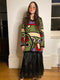 1970s I.Magnin Hand Knitted Wool Sweater With Abstract Design