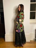 1970s I.Magnin Hand Knitted Wool Sweater With Abstract Design