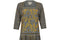 1970s Janice Wainwright Grey and Gold Flapper Style Dress