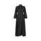 1970s Documented Jean Varon Black Spider Cobweb Dress