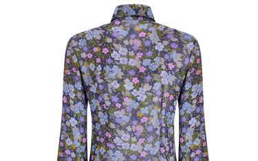 ARCHIVE - 1970s Jeff Banks Floral Dagger Collar Blouse