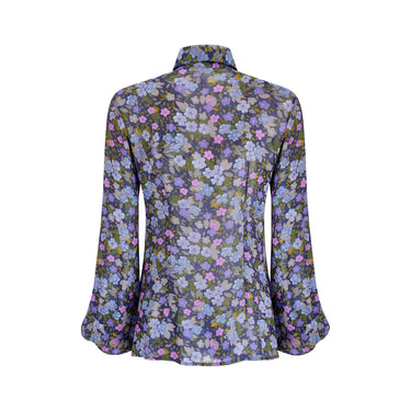 ARCHIVE - 1970s Jeff Banks Floral Dagger Collar Blouse