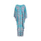 1970s John Neville Turquoise Paisley Print Maxi Dress