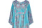 1970s John Neville Turquoise Paisley Print Maxi Dress