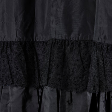 1970s Karl Lagerfeld for Chloe Black Victoriana Silk Lace Skirt