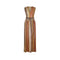 1970s Kaye Walton Sequin Belted Maxi Dress