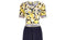 1970s Leonard Floral and Navy Silk Jersey Dress