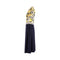 1970s Leonard Floral and Navy Silk Jersey Dress