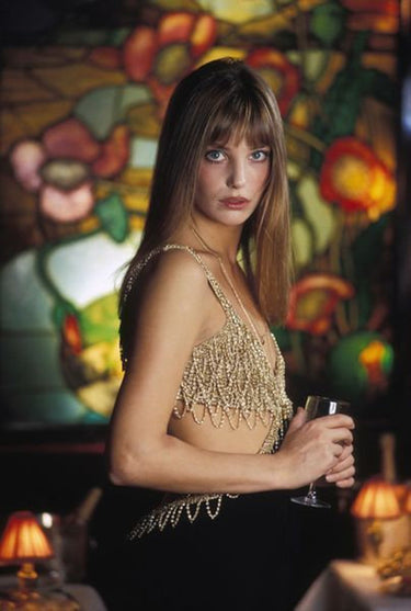ARCHIVE - 1970s Loris Azzaro Gold Chain and Red Crepe Maxi Dress