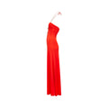1970s Loris Azzaro Red Keyhole Halterneck Dress
