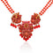 1990s Stanley Hagler Faux Coral Earring and Necklace Set