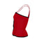 ARCHIVE - 1970s Yves Saint Laurent Red Faille Corset Top