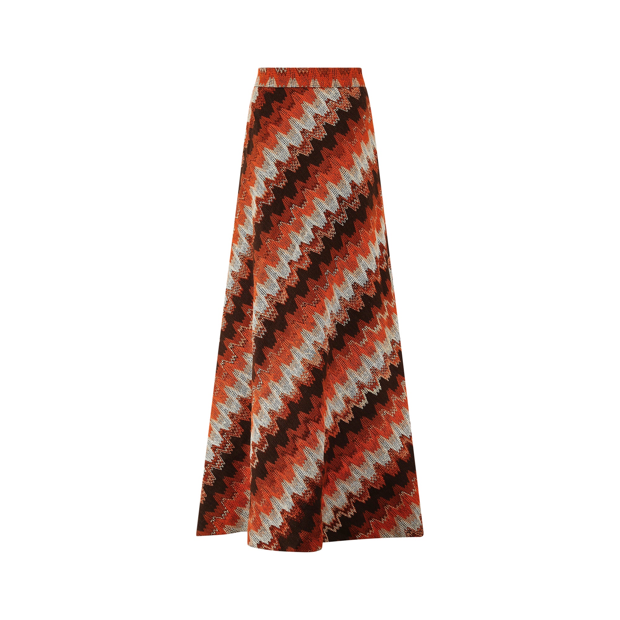 ARCHIVE - 1970s Reldan Textured Wool Orange Tone Skirt