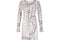 1970s Robert Janan Grey Novelty Print Maxi Dress