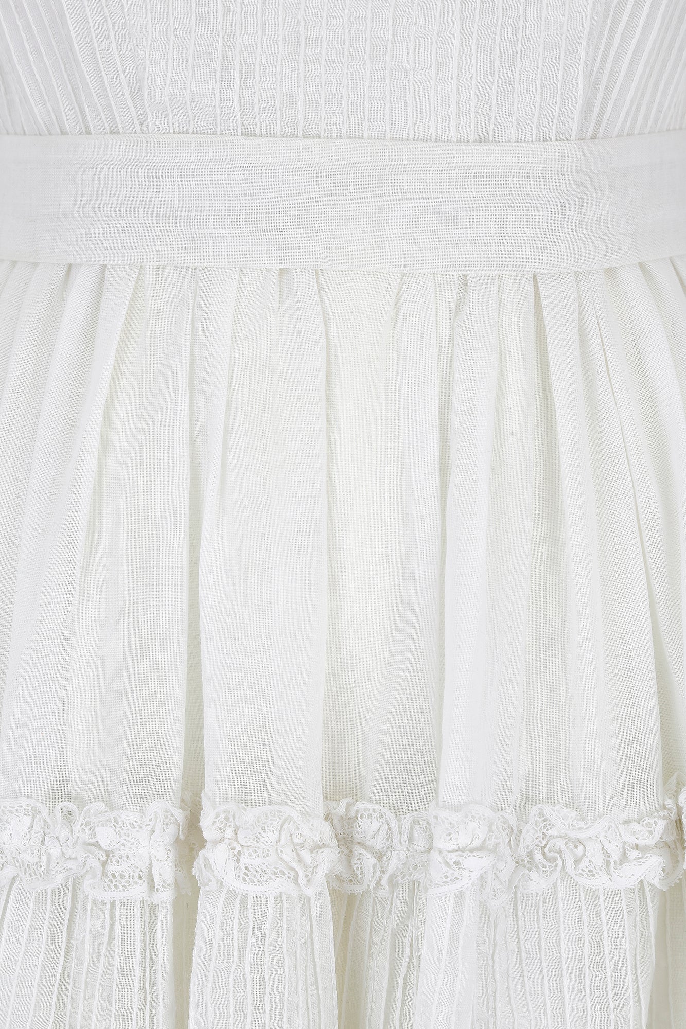 1970s Rodemex Mexican White Cotton Wedding Dress