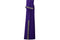 ARCHIVE - 1970s Sylvan Purple Jersey Mughal Collared Lame Trim Dress