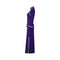 ARCHIVE - 1970s Sylvan Purple Jersey Mughal Collared Lame Trim Dress