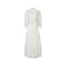 1970s Vera Mont White Georgette Maxi Dress