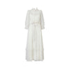 1970s Vera Mont White Georgette Maxi Dress