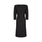 1990s Y de G Black Wool Ruched Jersey Dress