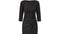1990s Y de G Black Wool Ruched Jersey Dress
