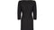 1990s Y de G Black Wool Ruched Jersey Dress