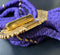 ARCHIVE: 1970s Yves Saint Laurent Purple Belt with Gold Clasp