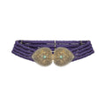 ARCHIVE: 1970s Yves Saint Laurent Purple Belt with Gold Clasp