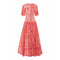 1970’s Averardo Bessi Pink Silk Jersey and Chiffon Maxi Dress