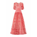 1970’s Averardo Bessi Pink Silk Jersey and Chiffon Maxi Dress