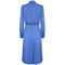 1970s Azure Blue Louis Feraud Jersey Dress with Jacket