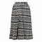 1970s Bill Gibb Piano Print Velvet Midi Skirt