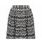 1970s Bill Gibb Piano Print Velvet Midi Skirt