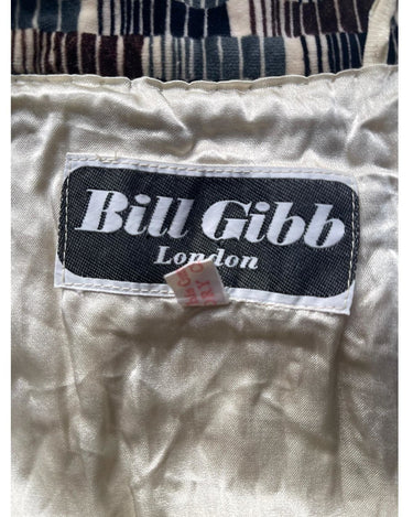 1970s Bill Gibb Piano Print Velvet Midi Skirt