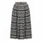 1970s Bill Gibb Piano Print Velvet Midi Skirt