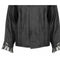 1970s Black Chiffon Ruffle Collar Blouse
