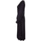 1970s Black Jersey Long Sleeve Maxi Dress