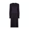 1970s Black Jersey Long Sleeve Maxi Dress