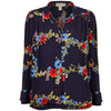 1970s Celia Birtwell Poppies Print Ossie Clark Mainline Rayon Blouse