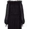 1970s Christian Dior Boutique Couture Label Black Silk Chiffon Dress