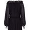 1970s Christian Dior Boutique Couture Label Black Silk Chiffon Dress