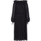 1970s Christian Dior Boutique Couture Label Black Silk Chiffon Dress