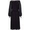 1970s Christian Dior Boutique Couture Label Black Silk Chiffon Dress