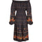 1970s Christian Dior Crepe Smock Dress With Gathered Bardot Neckline