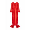 1970s Christian Dior Red Silk Chiffon Gown With Bow Detail