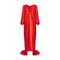1970s Christian Dior Red Silk Chiffon Gown With Bow Detail
