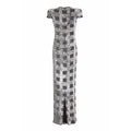 1970s Early 1980s Demi Couture Andre Laug Monochrome Sequin Dress